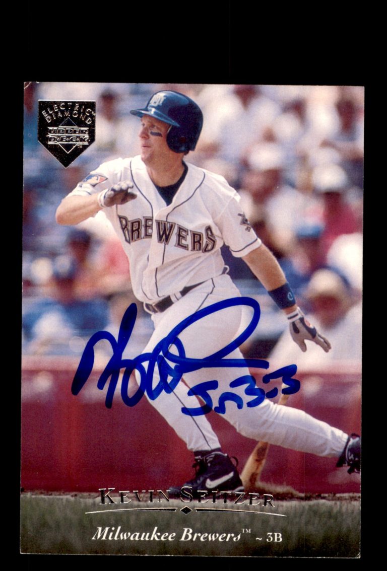 Signed Baseball Card Auto Kevin Seitzer 1995 Upper Deck #302 Electric Diamond