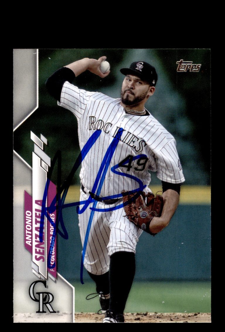 Signed Baseball Card Auto Antonio Senzatela 2020 Topps #U-40 Colorado Rockies