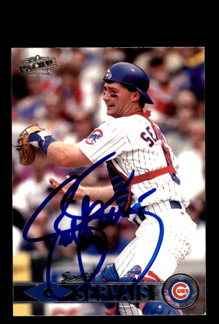 Signed Baseball Card Auto Scott Servais 1999 Pacific #91 Chicago Cubs