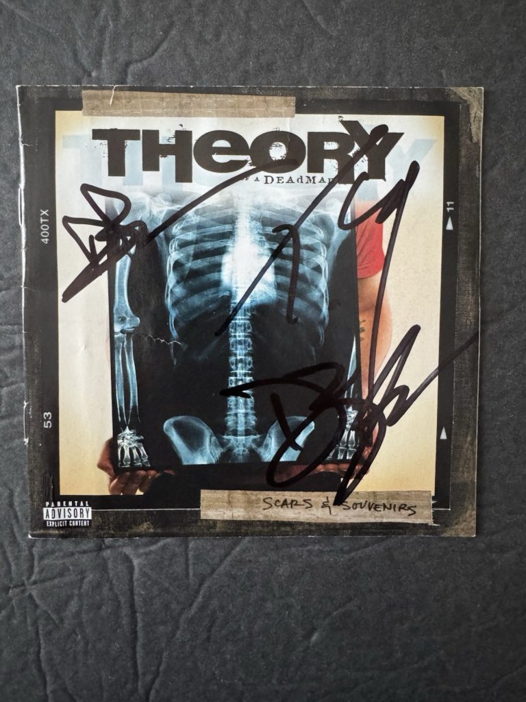 Theory Of A Deadman Signed Scars & Souvenirs CD JSA COA Autograph Bad Girlfriend