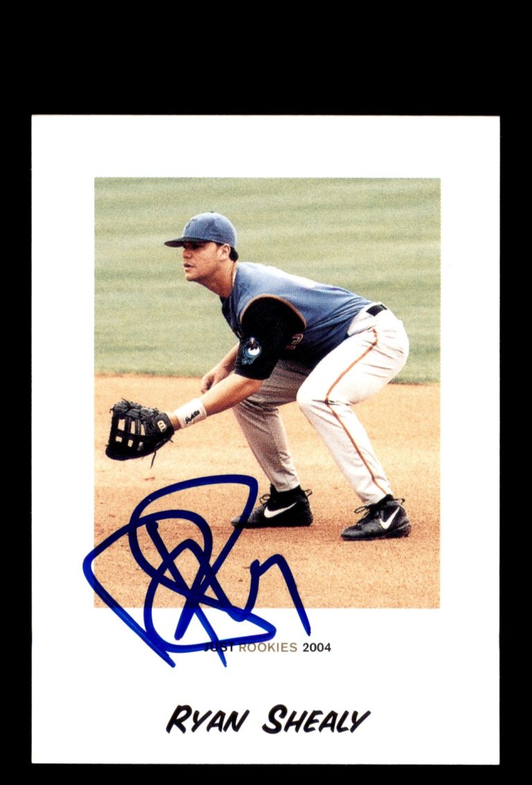 Signed Baseball Card Auto Ryan Shealy 2004 Just Rookies #74 Tulsa Drillers