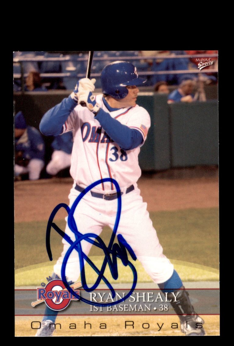 Signed Baseball Card Auto Ryan Shealy 2008 MultiAd Omaha Royals