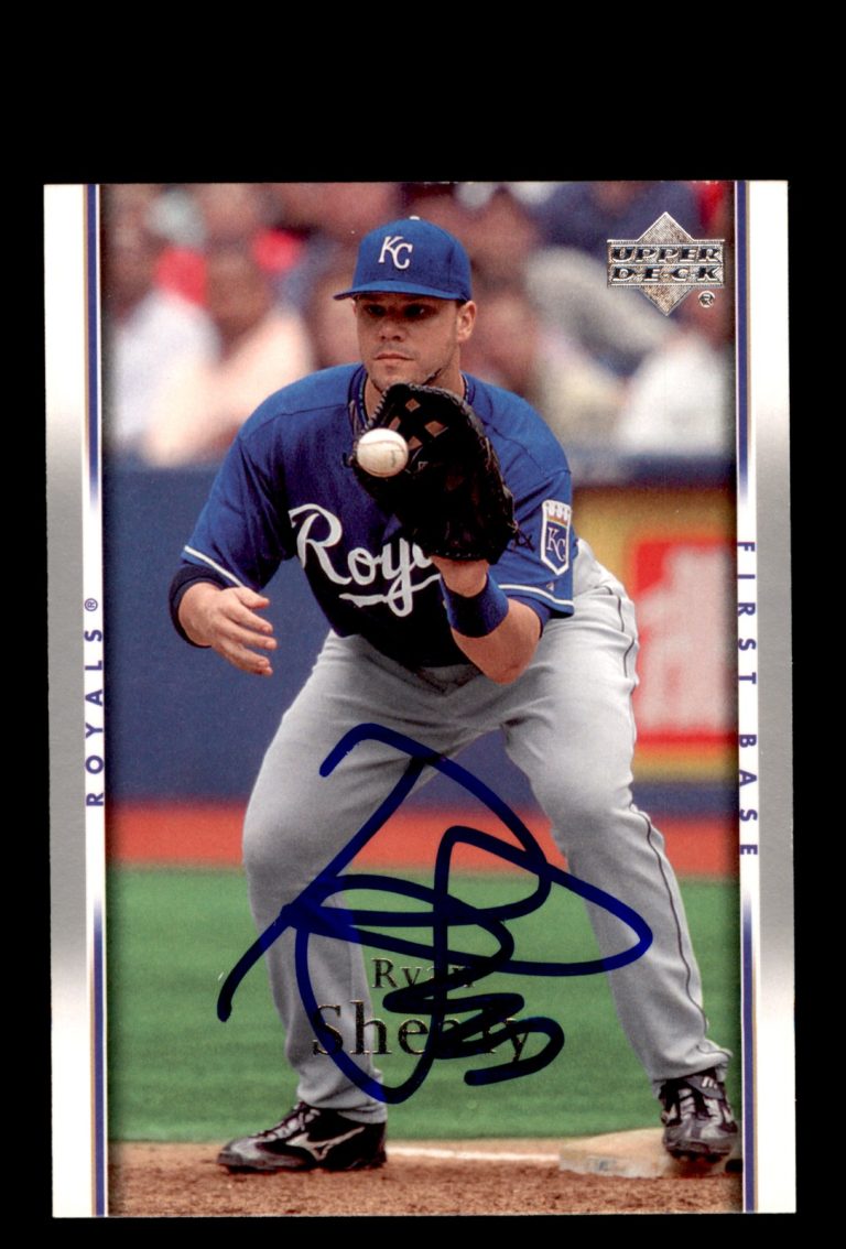 Signed Baseball Card Auto Ryan Shealy 2007 Upper Deck #122 Kansas City Royals