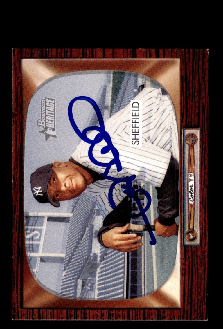 Signed Baseball Card Auto Gary Sheffield 2004 Bowman Heritage #68 Yankees