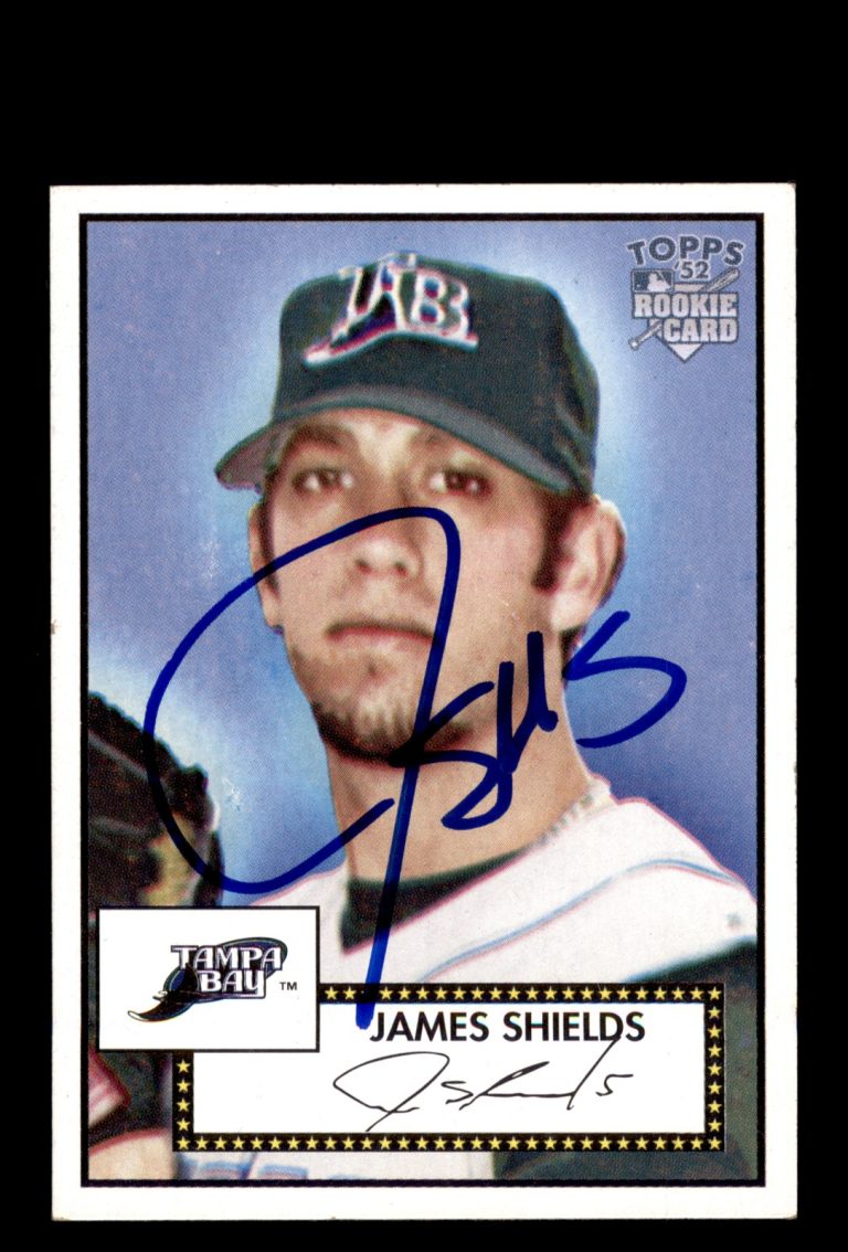 Signed Baseball Card Auto James Shields 2006 Topps '52 Rookies #29 Rays