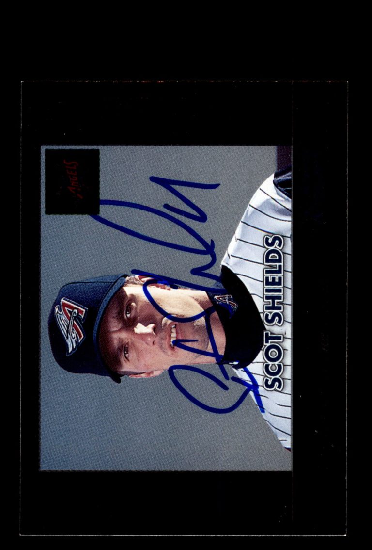 Signed Baseball Card Auto Scot Shields 2000 Bowman #250 Anaheim Angels Retro