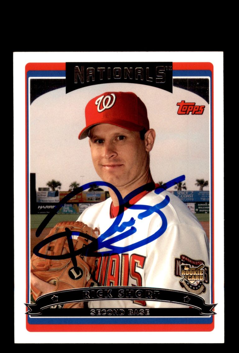 Signed Baseball Card Auto Rick Short 2006 Topps #320 Washington Nationals