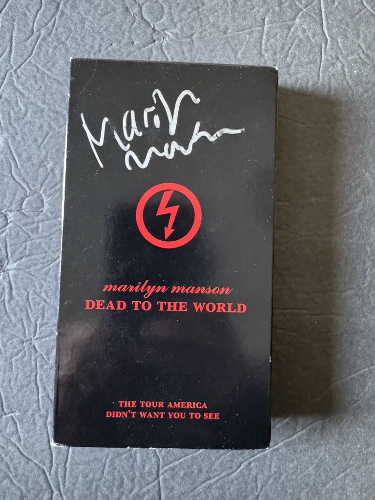 Marilyn Manson Signed Dead to the World Concert Video VHS Beckett BAS Autograph