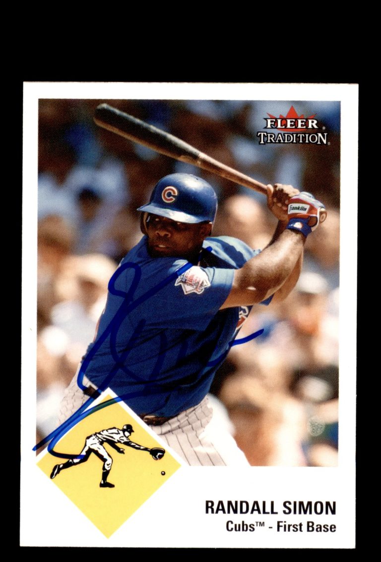Signed Baseball Card Auto Randall Simon 2003 Fleer Tradition Update #U34 Cubs