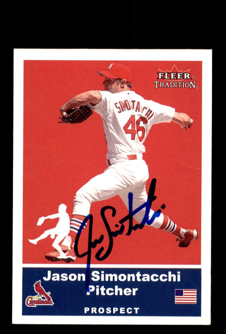 Signed Baseball Card Auto Jason Simontacchi 2002 Fleer Tradition #U48 Cardinals