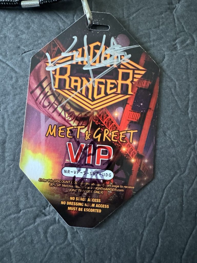 NIGHT RANGER SIGNED JACK BLADES KELLY KEAGY VIP LAMINATE AUTOGRAPHED