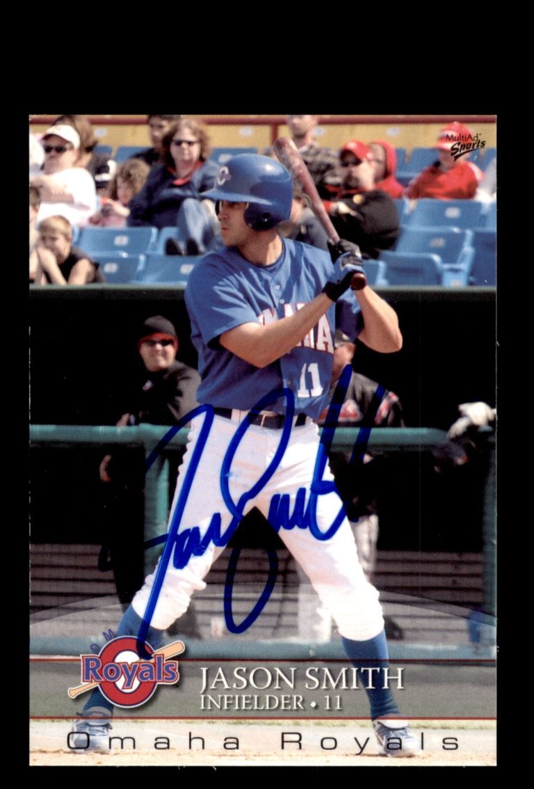 Signed Baseball Card Auto Jason Smith 2008 MultiAd Omaha Royals MILB
