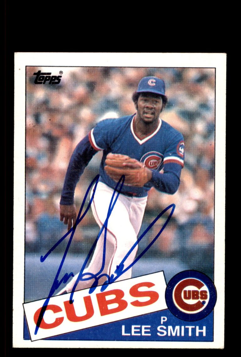 Signed Baseball Card Auto Lee Smith 1985 Topps #511 Chicago Cubs