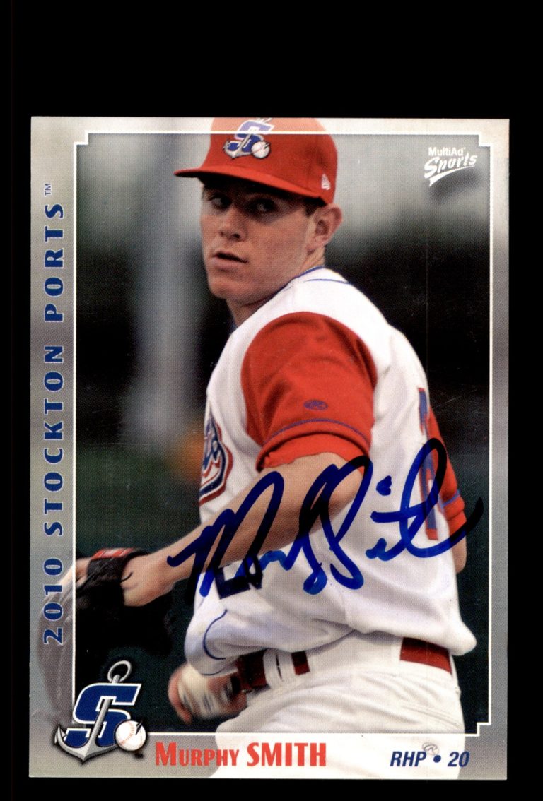 Signed Baseball Card Auto Murphy Smith 2010 MultiAd Stockton Ports