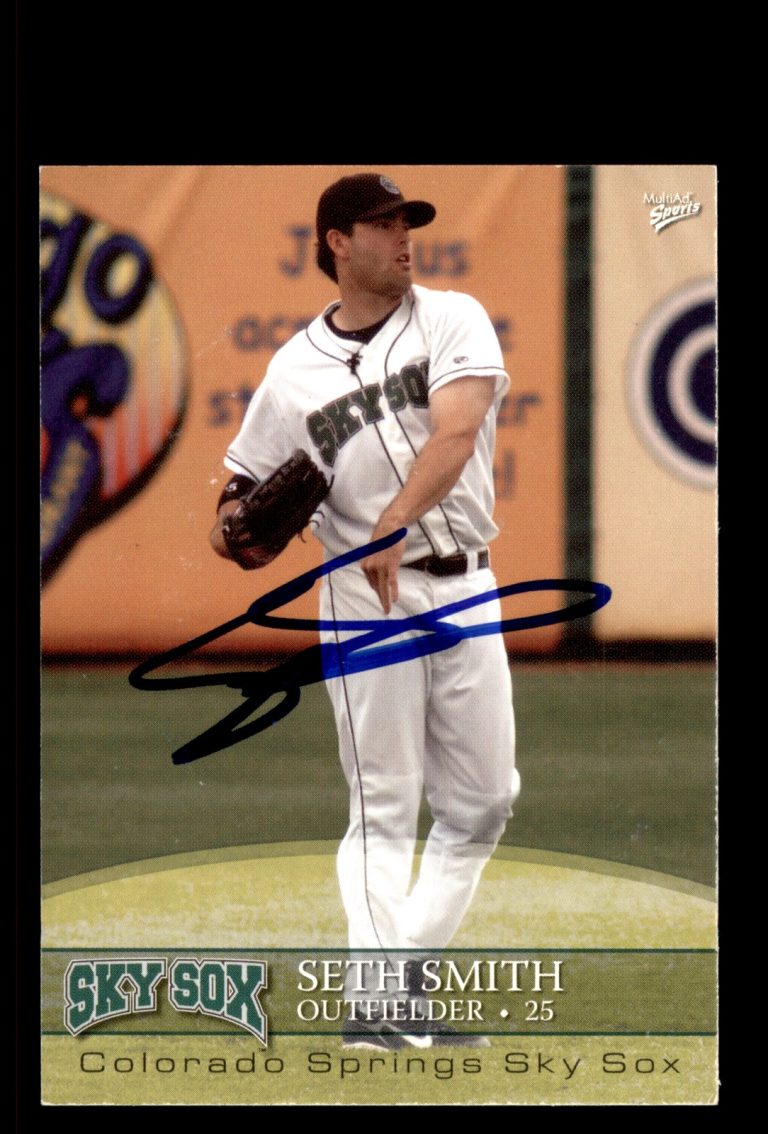 Signed Baseball Card Auto Seth Smith 2008 MultiAd Colorado Springs Sky Sox