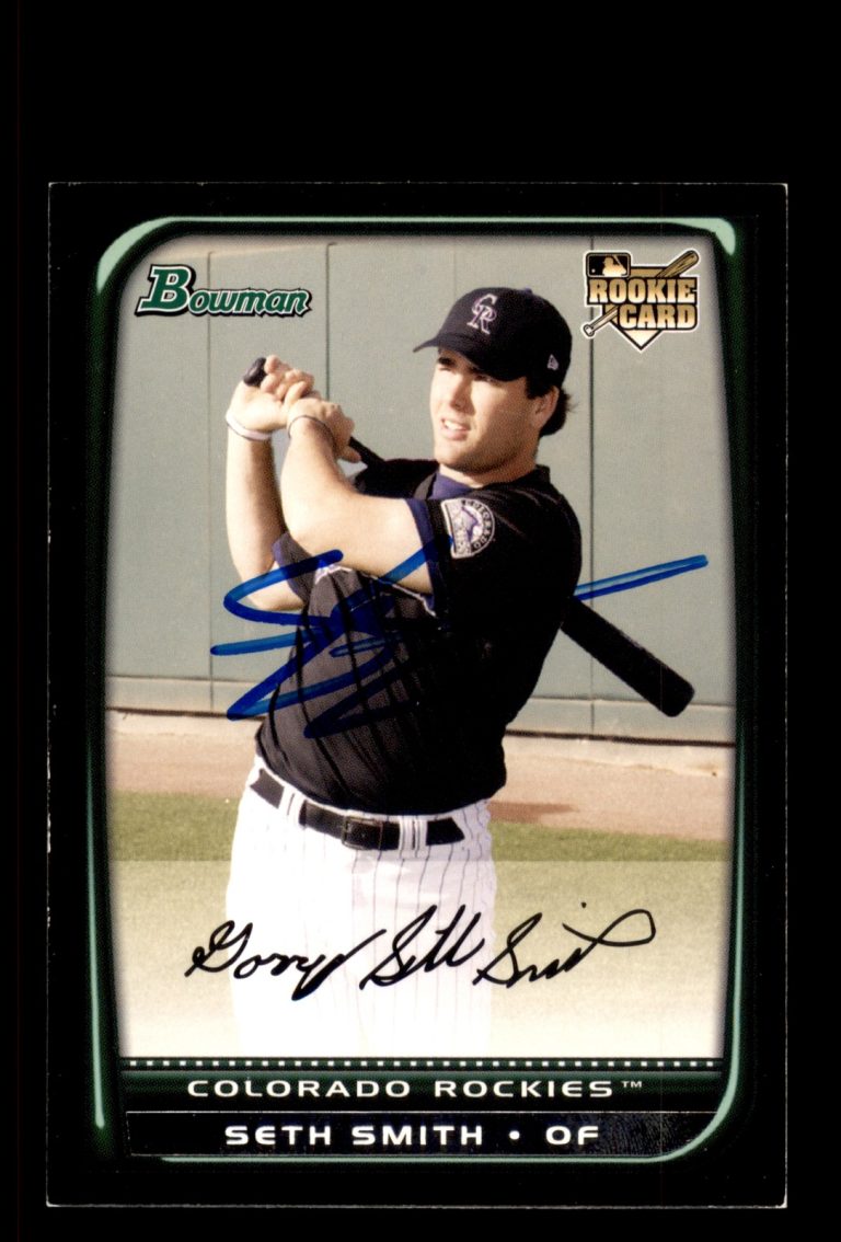 Signed Baseball Card Auto Seth Smith 2008 Bowman #217 Colorado Rockies