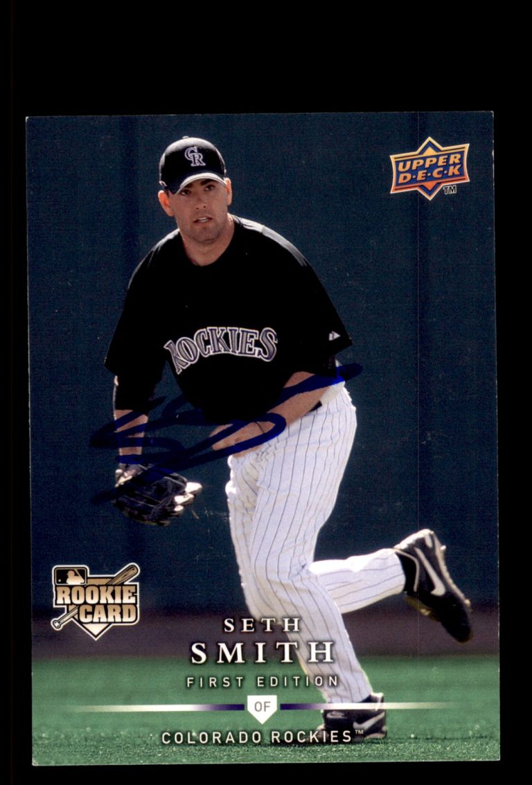 Signed Baseball Card Auto Seth Smith 2008 Upper Deck First Edition #293 Rockies