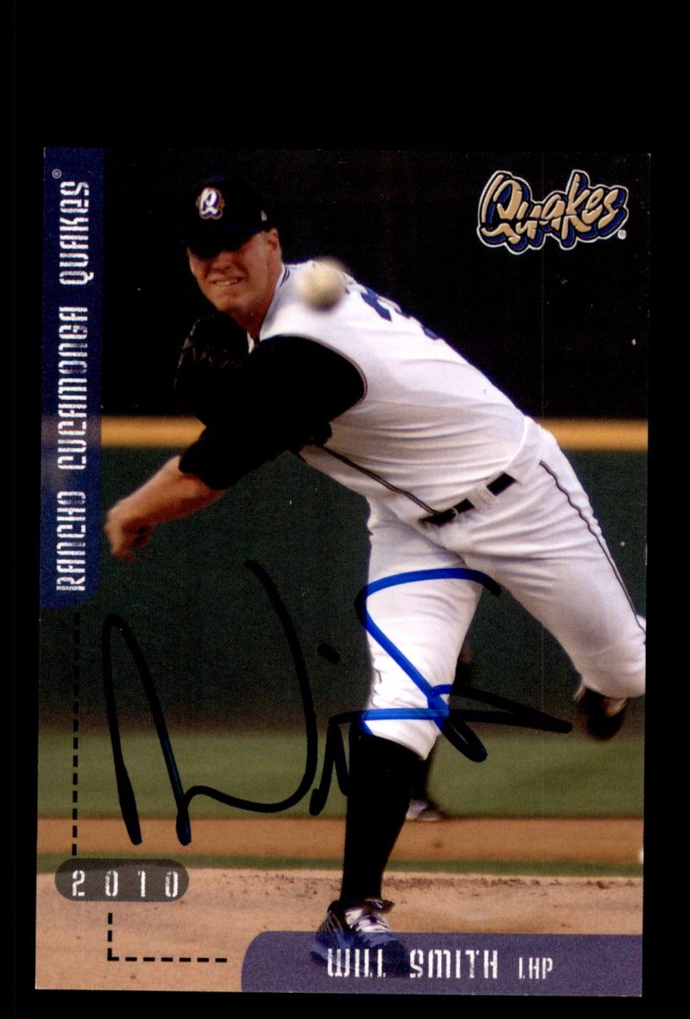 Signed Baseball Card Auto Will Smith 2010 Grandstand Rancho Cucamonga Quakes