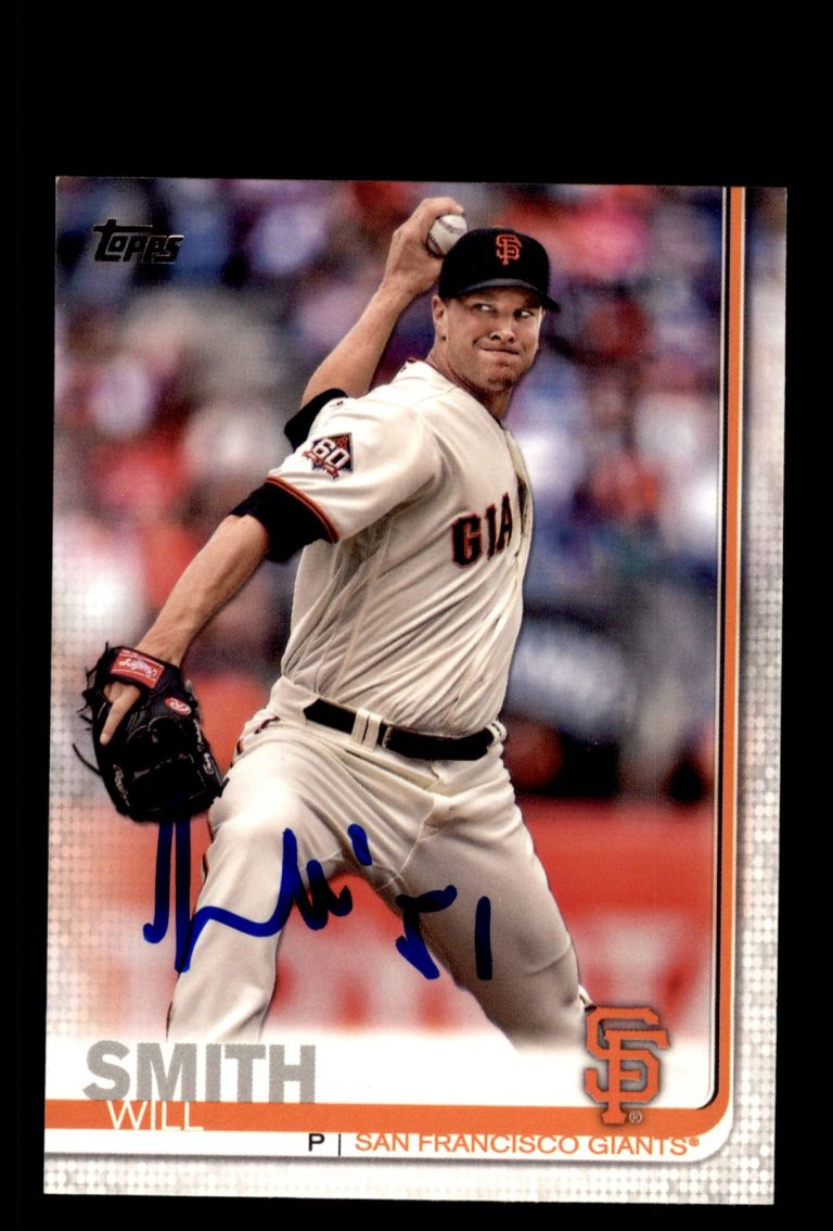 Signed Baseball Card Auto Will Smith 2019 Topps #203 San Francisco Giants