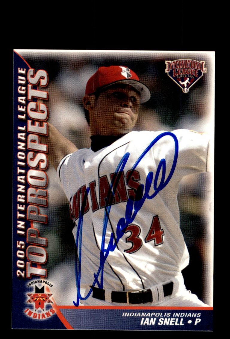 Signed Baseball Card Auto Ian Snell 2005 International League Top Prospects