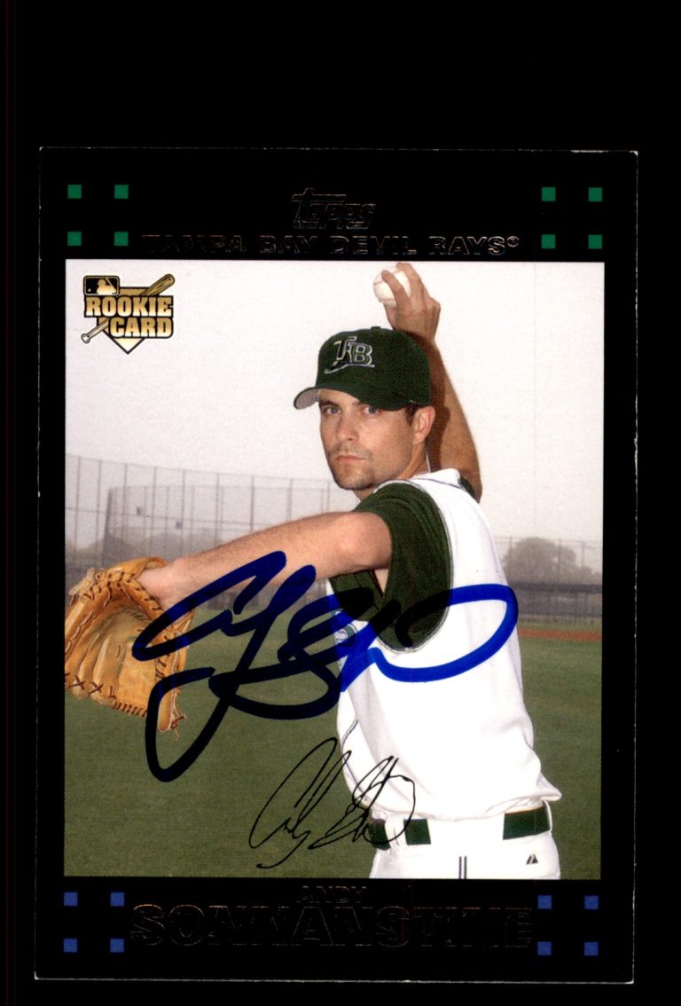 Signed Baseball Card Auto Andy Sonnanstine 2007 Topps #UH171 Rays