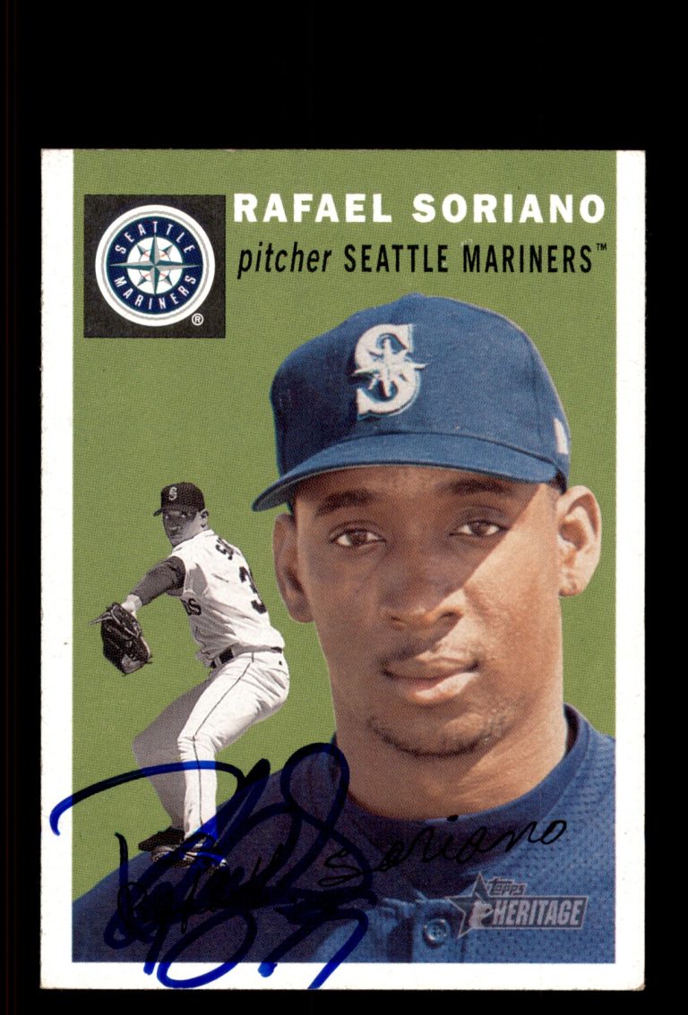 Signed Baseball Card Auto Rafael Soriano 2003 Topps Heritage #255 Mariners