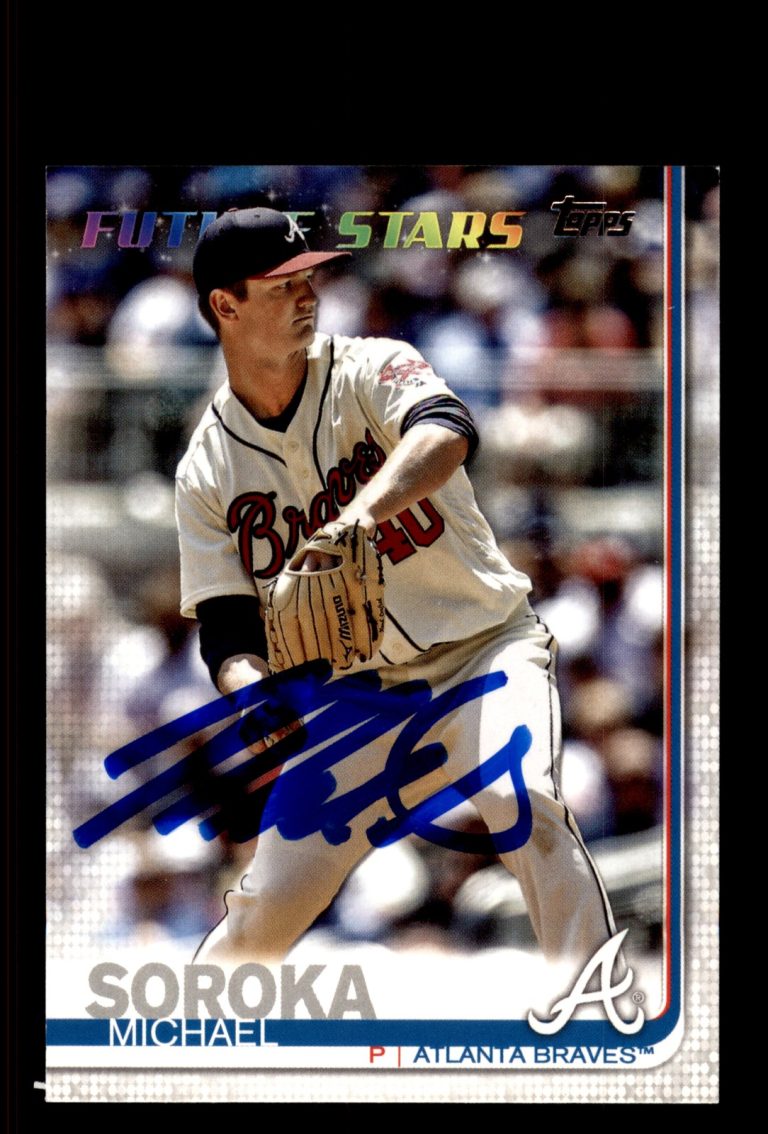 Signed Baseball Card Auto Michael Soroka 2019 Topps #414 Atlanta Braves
