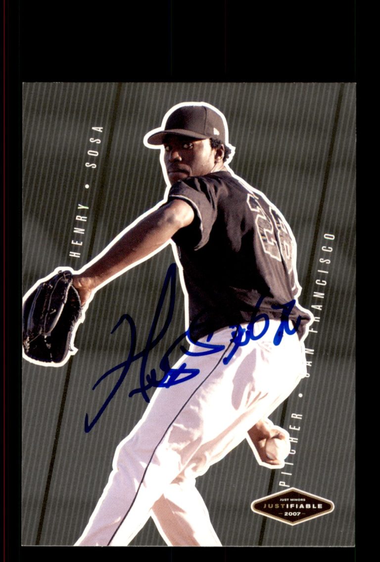 Signed Baseball Card Auto Henry Sosa 2007 Justifiable #JF-40 Giants