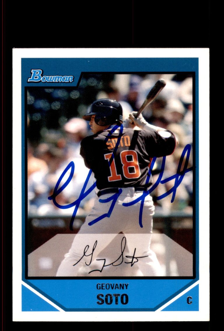 Signed Baseball Card Auto Geovany Soto 2007 Bowman #BDPP85 Chicago Cubs