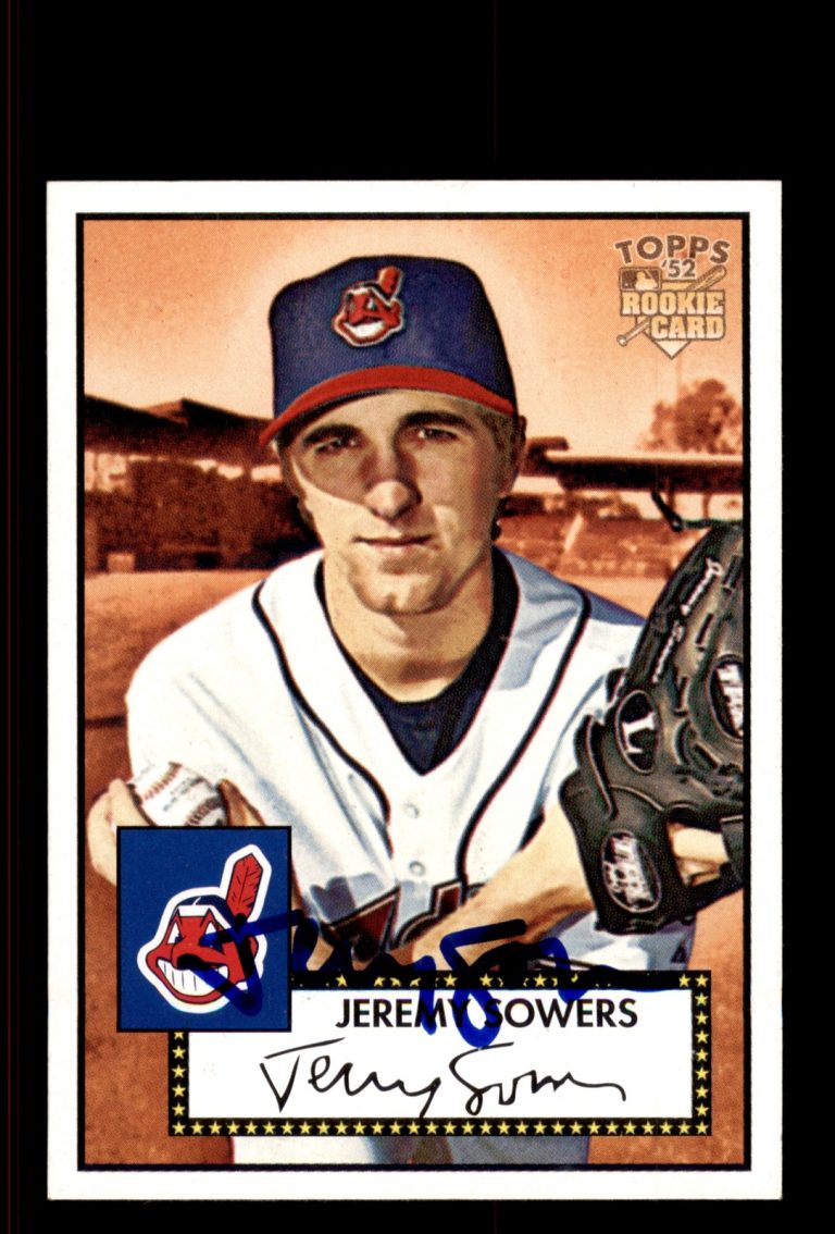 Signed Baseball Card Auto Jeremy Sowers 2006 Topps '52 Rookies #128 Indians