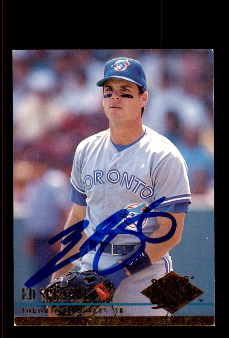 Signed Baseball Card Auto Ed Sprague 1994 Ultra #142 Toronto Blue Jays