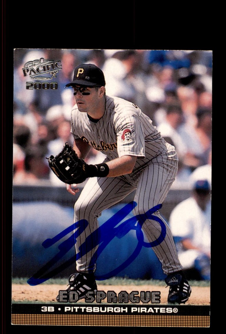 Signed Baseball Card Auto Ed Sprague 2000 Pacific #344 Pittsburgh Pirates