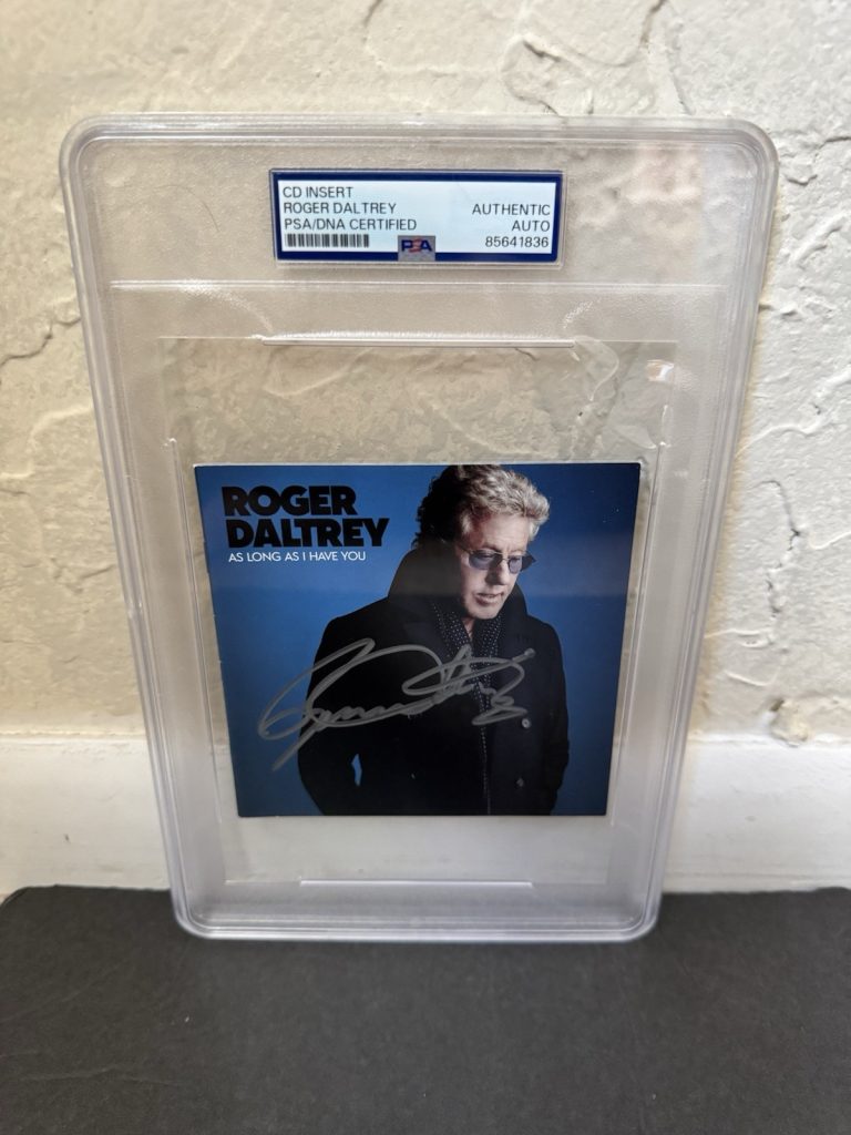 Roger Daltrey signed As Long As I Have You CD Insert Slabbed PSA slab The Who