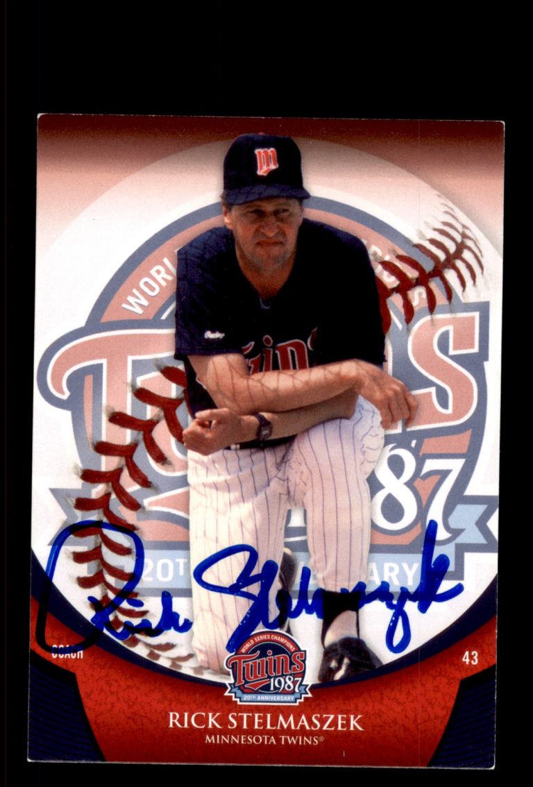 Signed Baseball Card Auto Rick Stelmaszek 2007 Upper Deck Twins 1987 SGC