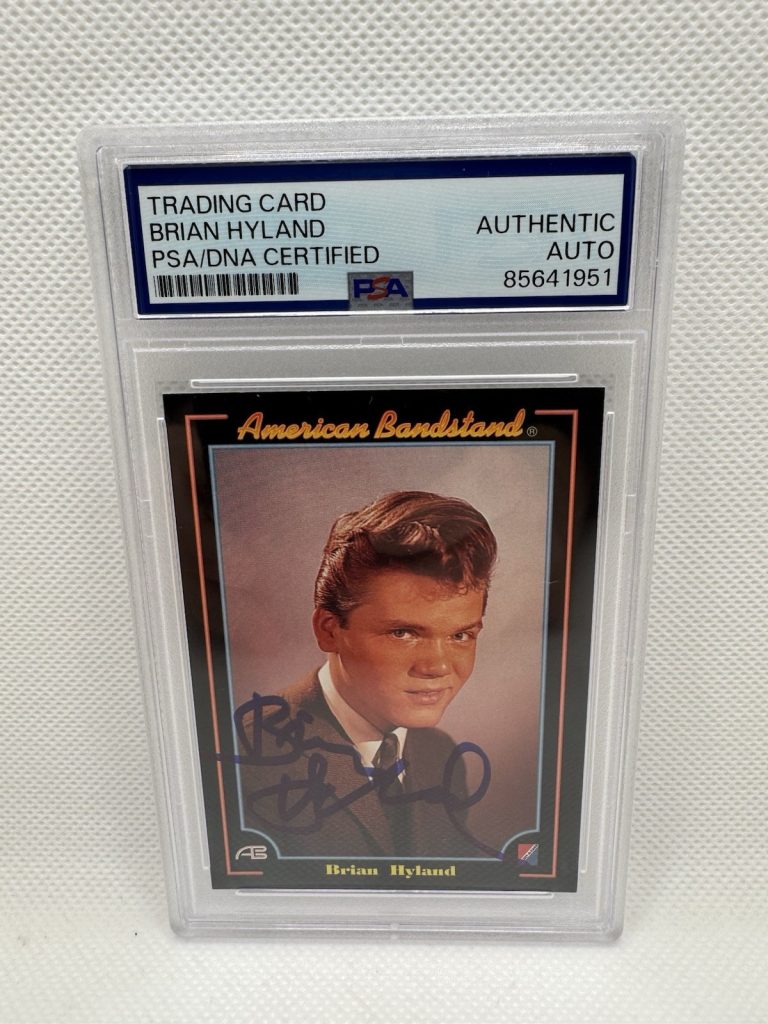 BRIAN HYLAND Signed American Bandstand Card Slabbed PSA/DNA Slab Autograph