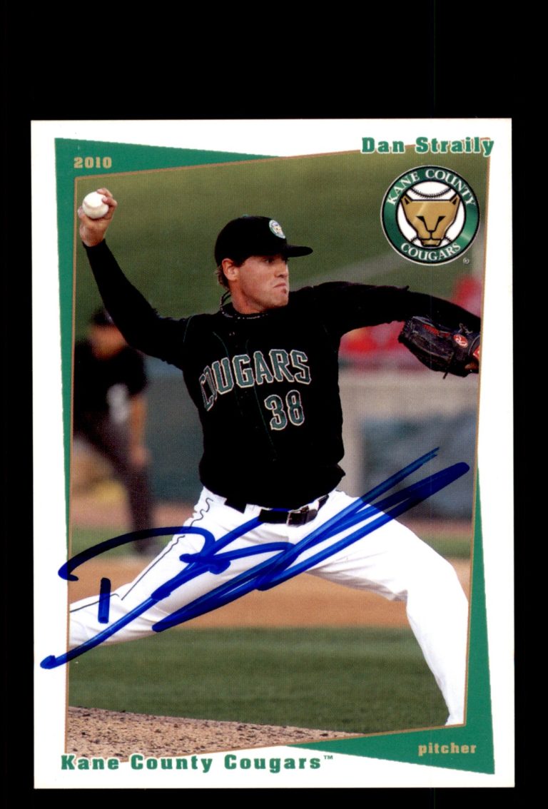 Signed Baseball Card Auto Dan Straily 2010 Grandstand Kane County Cougars