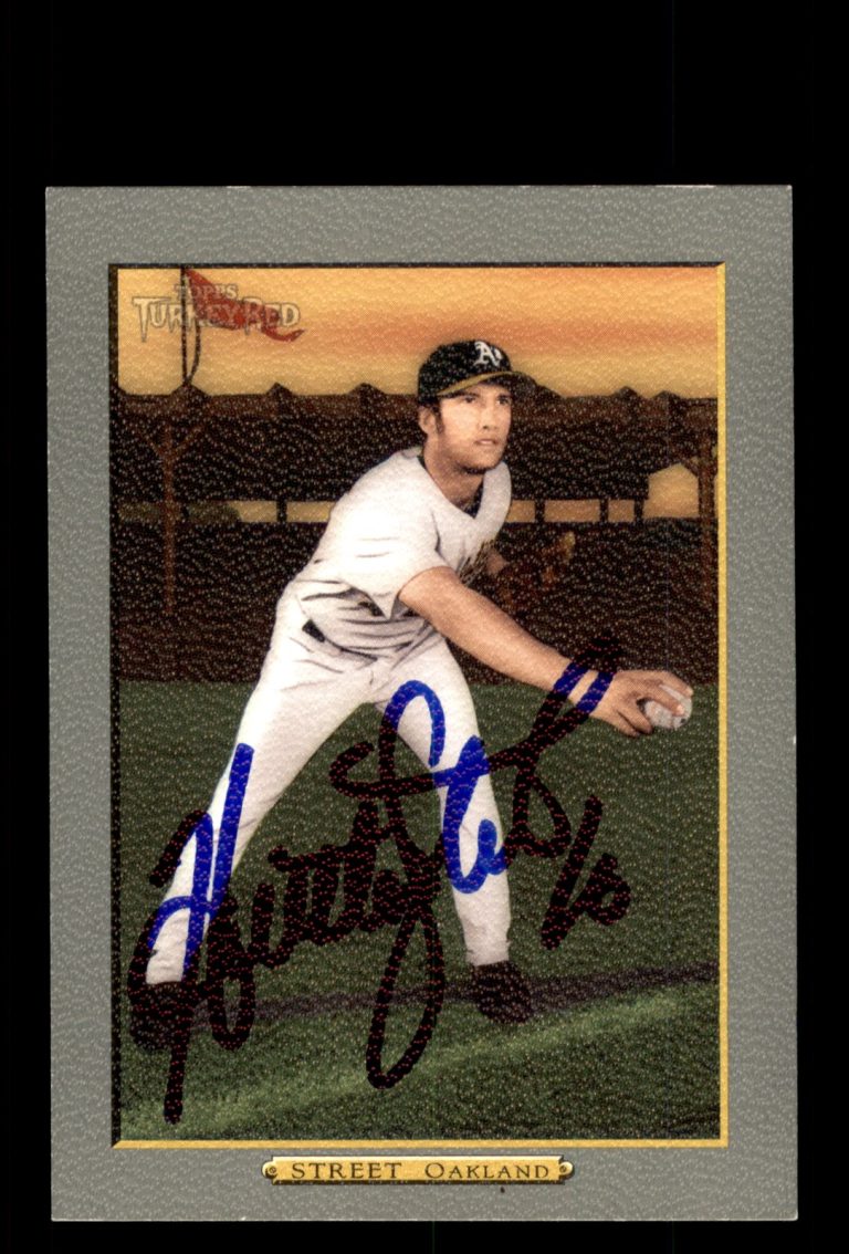 Signed Baseball Card Auto Huston Street 2006 Topps Turkey Red #478 A's