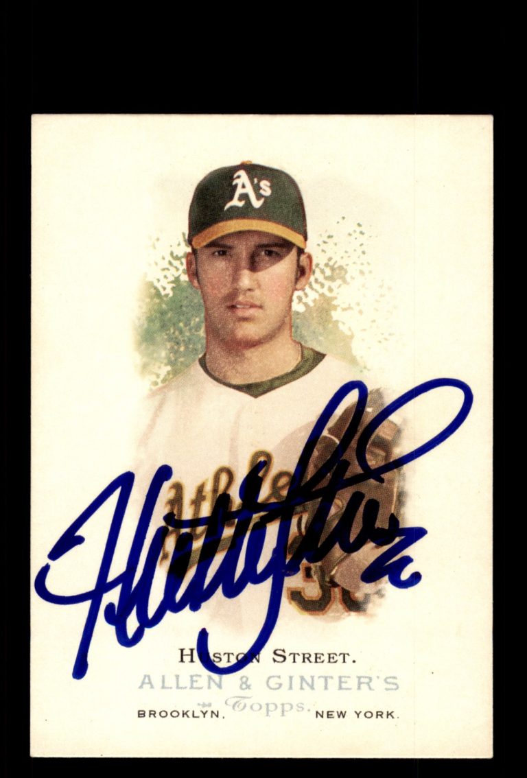 Signed Baseball Card Auto Huston Street 2006 Topps Allen & Ginter #94 A's