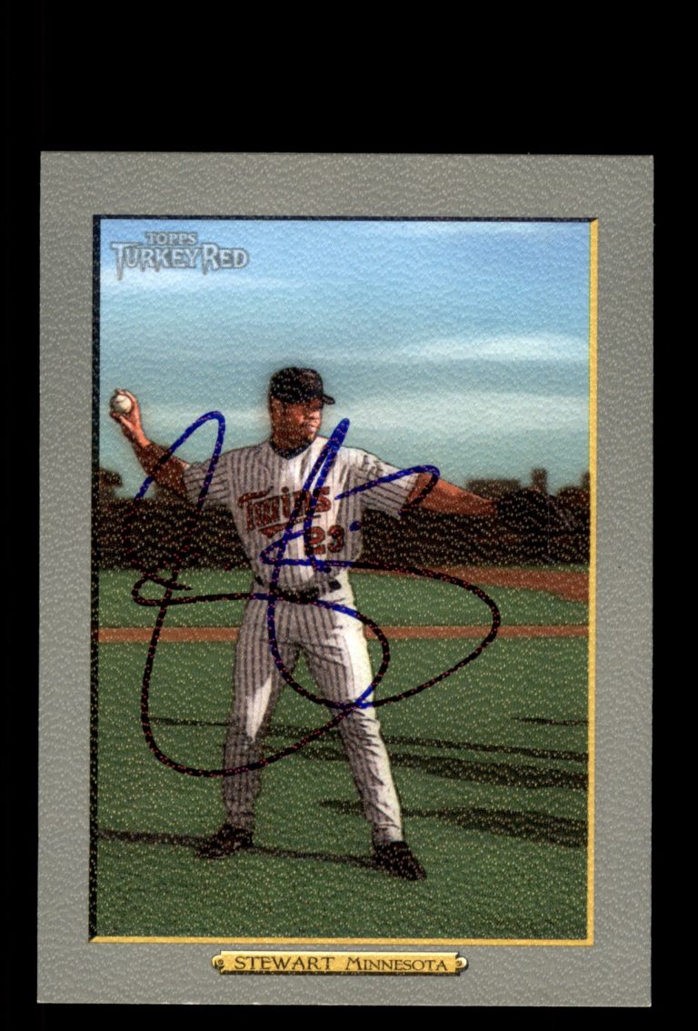 Signed Baseball Card Auto Shannon Stewart 2006 Topps Turkey Red #337 Twins