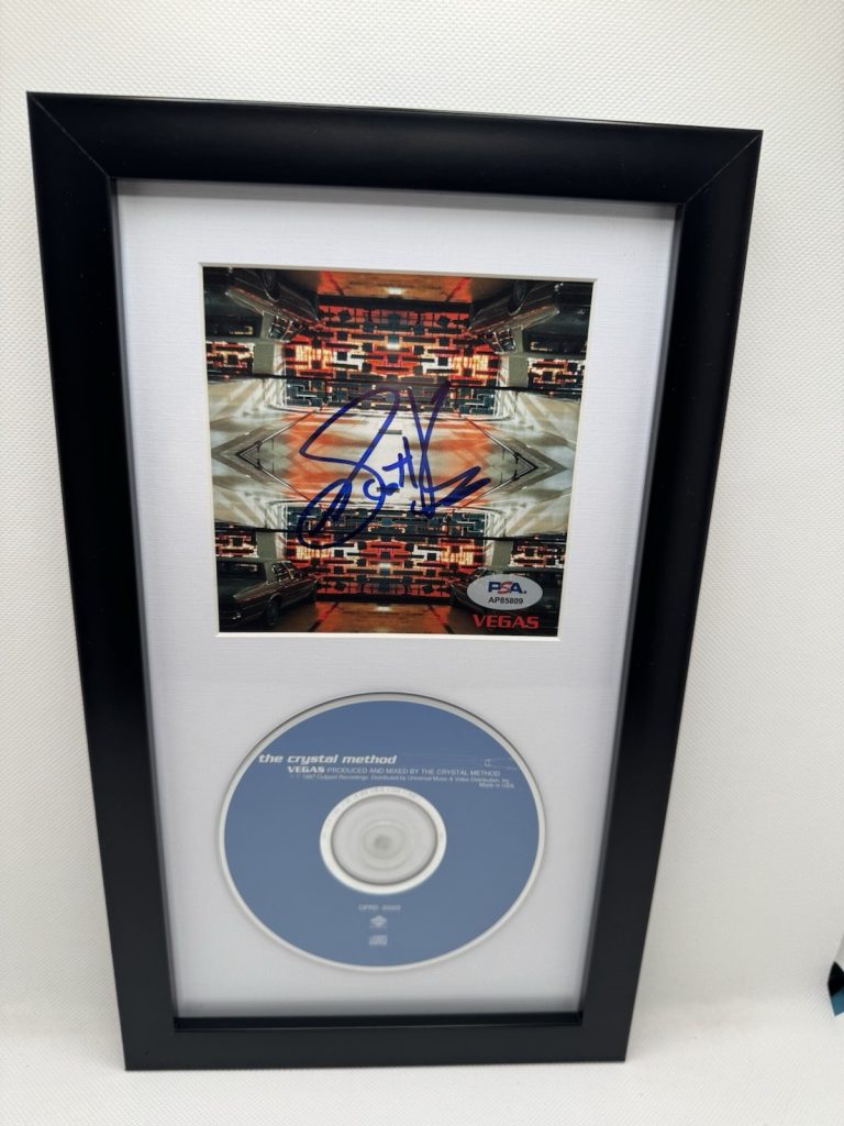 The Crystal Method Signed Scott Kirkland framed Vegas Autograph CD PSA/DNA
