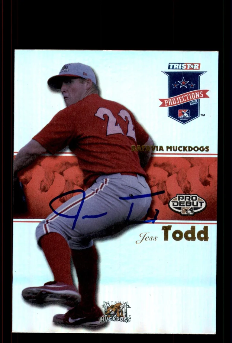 Signed Baseball Card Auto Jess Todd 2008 TriStar PROjections #40 Reflectives