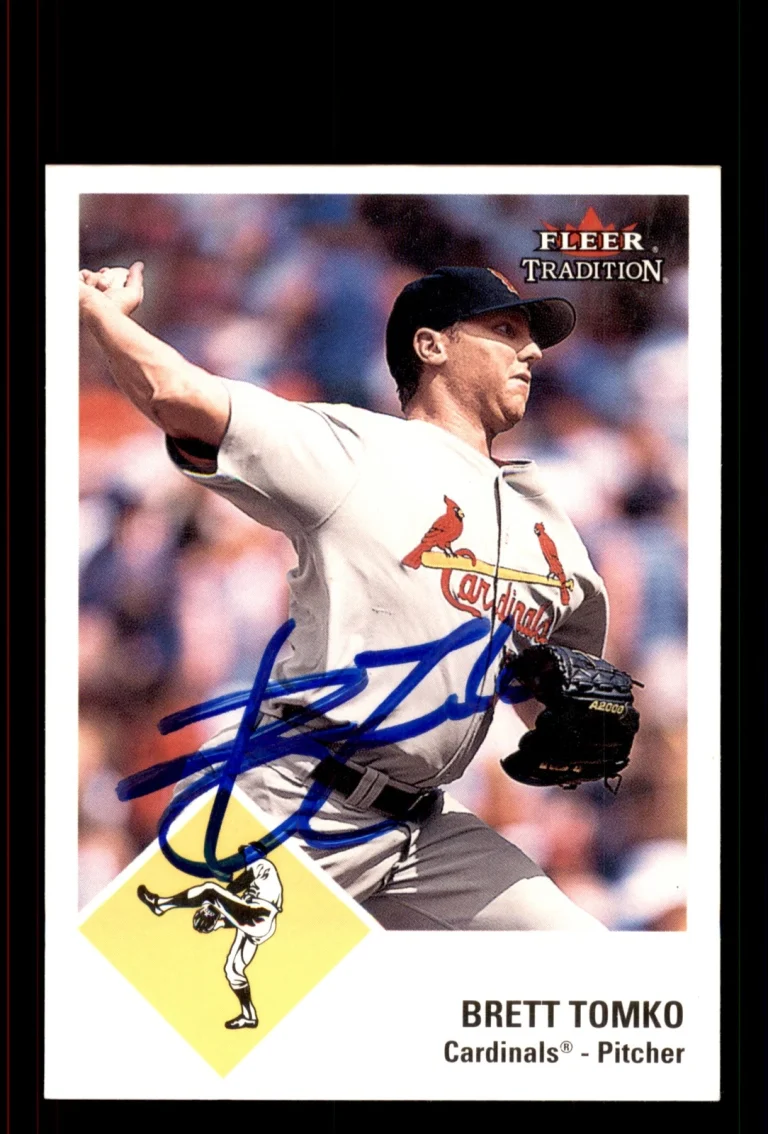 Signed Baseball Card Auto Brett Tomko 2003 Fleer Tradition #U167 Cardinals