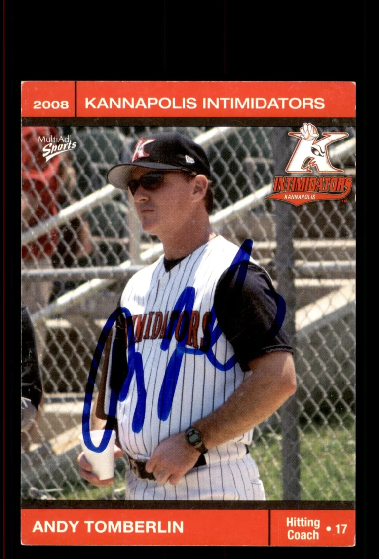 Signed Baseball Card Auto Andy Tomberlin 2008 MultiAd Kannapolis Intimidators