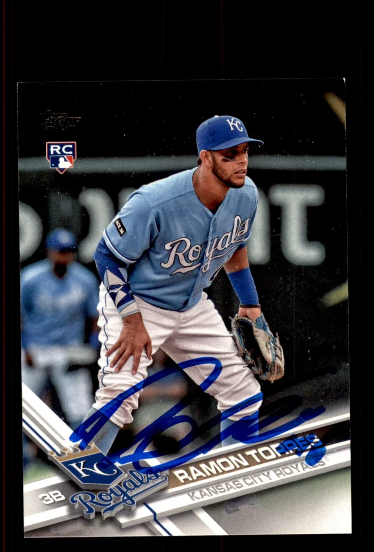 Signed Baseball Card Auto Ramon Torres 2017 Topps Update #US6 Kansas City Royals