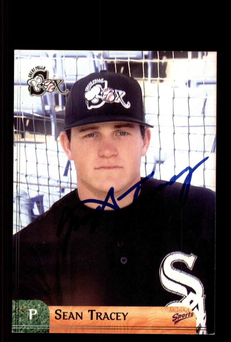 Signed Baseball Card Auto Sean Tracey 2003 MultiAd Great Falls White Sox #29