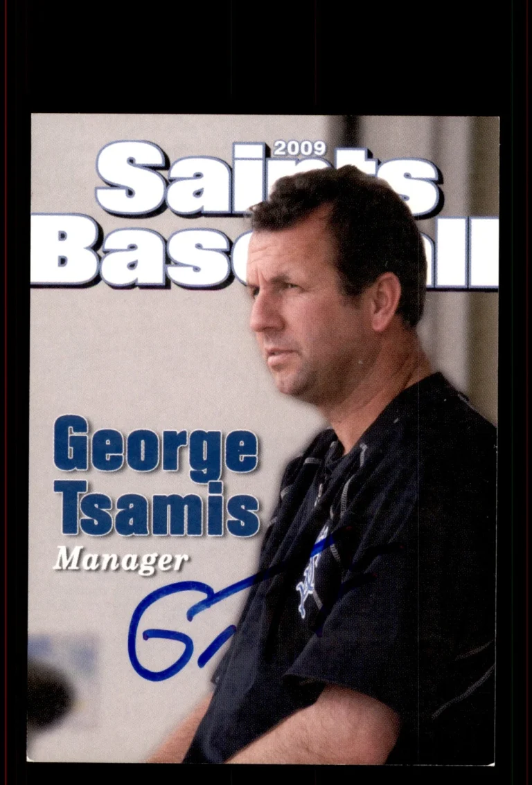 Signed Baseball Card Auto George Tsamis 2009 St. Paul Saints