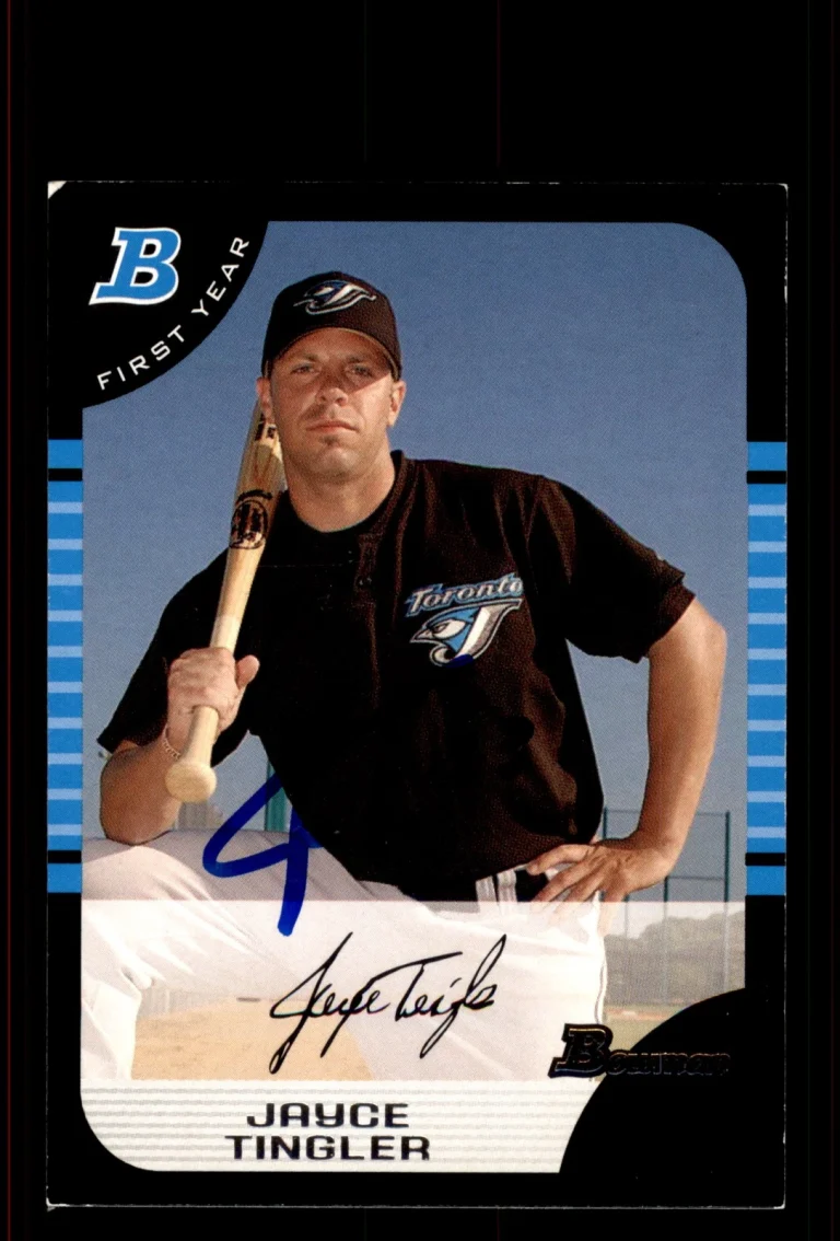 Signed Baseball Card Auto Jayce Tingler 2005 Bowman #306 Toronto Blue Jays