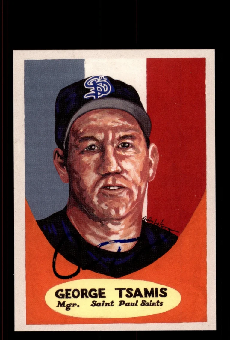 Signed Baseball Card Auto George Tsamis St. Paul Saints Collector's Series