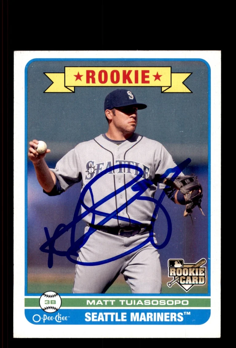 Signed Baseball Card Auto Matt Tuiasosopo 2009 O-Pee-Chee #580 Seattle Mariners