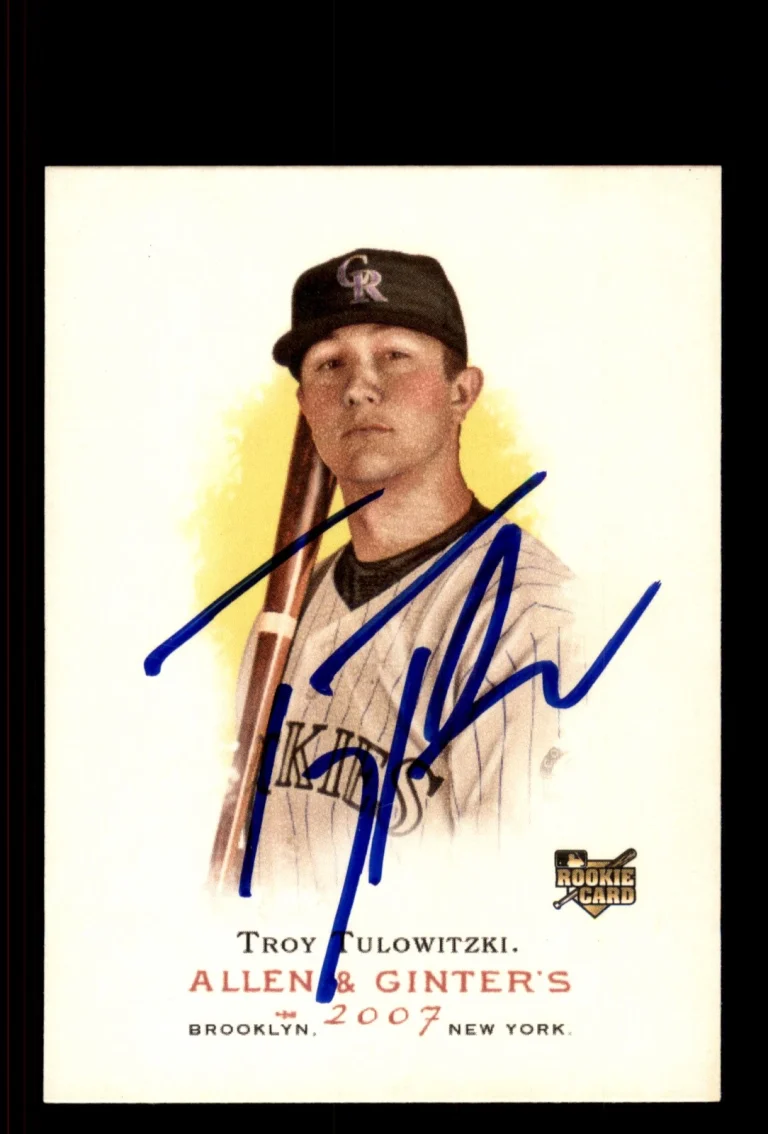 Signed Baseball Card Auto Troy Tulowitzki 2007 Topps Allen & Ginter #75 Rockies